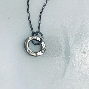 Silver Circle Pendant Necklace